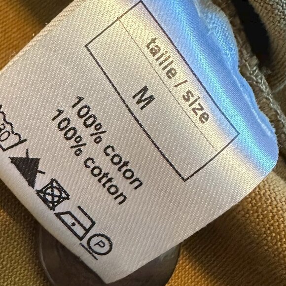 Leon & Harper Button-Down Camel Jacket Patch Pocket w/ Clover Pin Size Medium - Picture 12 of 12